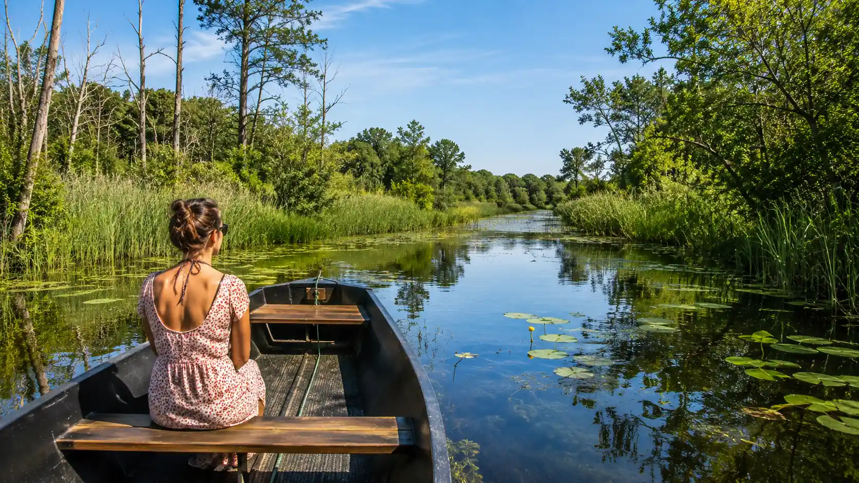 Courant d’Huchet dans les Landes